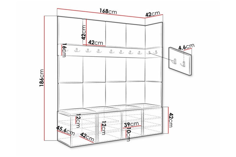 Dunvegan Highboard - Brun - Oppbevaring - Skap - Oppbevaringsskap