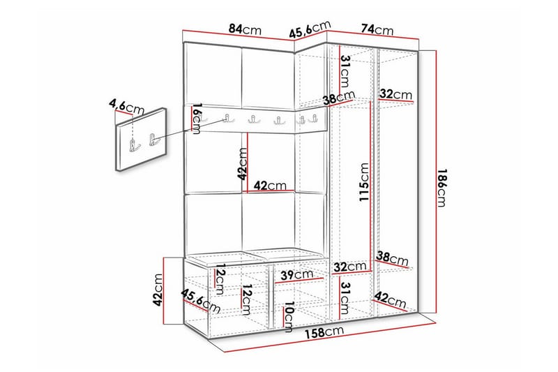 Dunvegan Highboard - Brun - Oppbevaring - Skap - Oppbevaringsskap