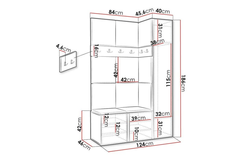 Dunvegan Highboard - Brun - Oppbevaring - Skap - Oppbevaringsskap