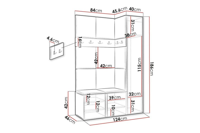 Dunvegan Highboard - Brun - Oppbevaring - Skap - Oppbevaringsskap