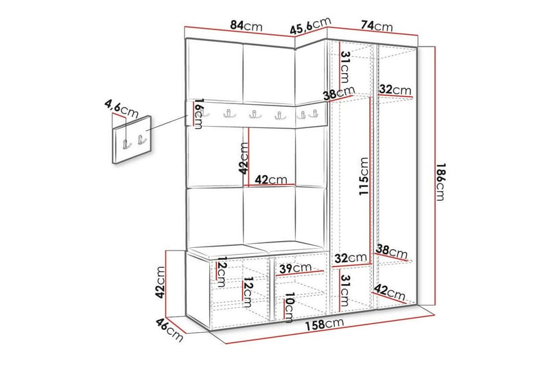 Dunvegan Highboard - Brun - Oppbevaring - Skap - Oppbevaringsskap