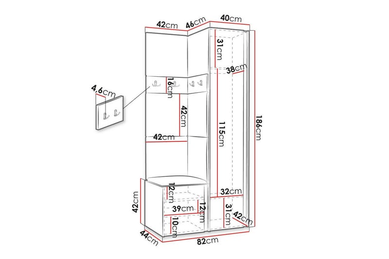 Dunvegan Highboard - Brun - Oppbevaring - Skap - Oppbevaringsskap