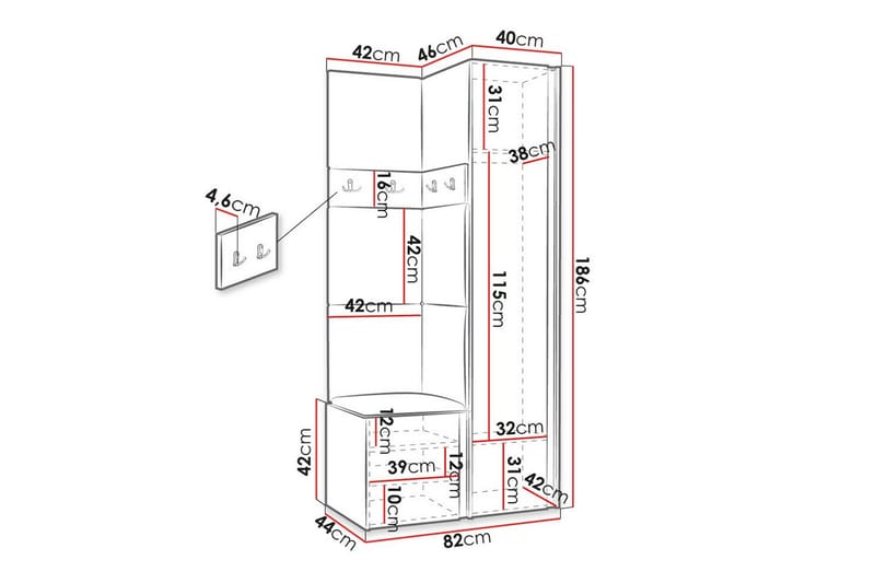 Dunvegan Highboard - Brun - Oppbevaring - Skap - Oppbevaringsskap