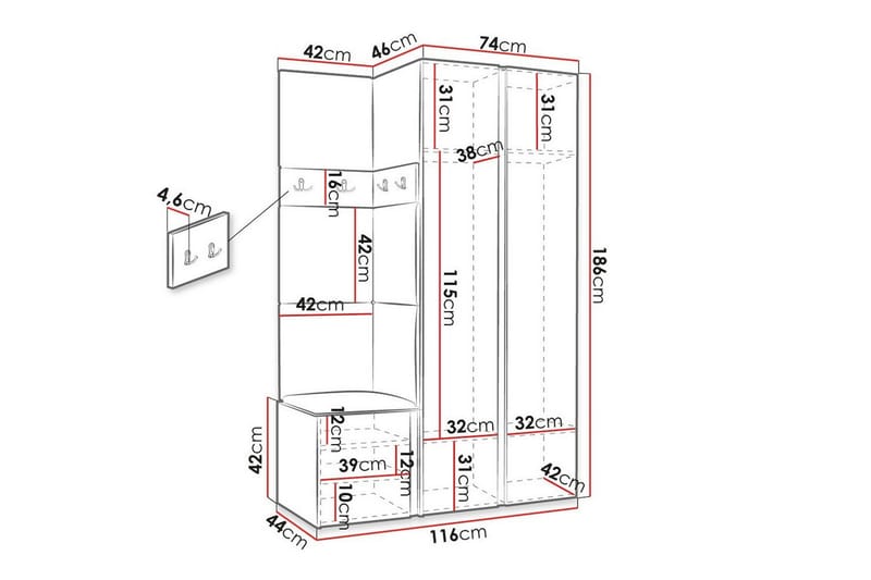 Dunvegan Highboard - Brun - Oppbevaring - Skap - Oppbevaringsskap