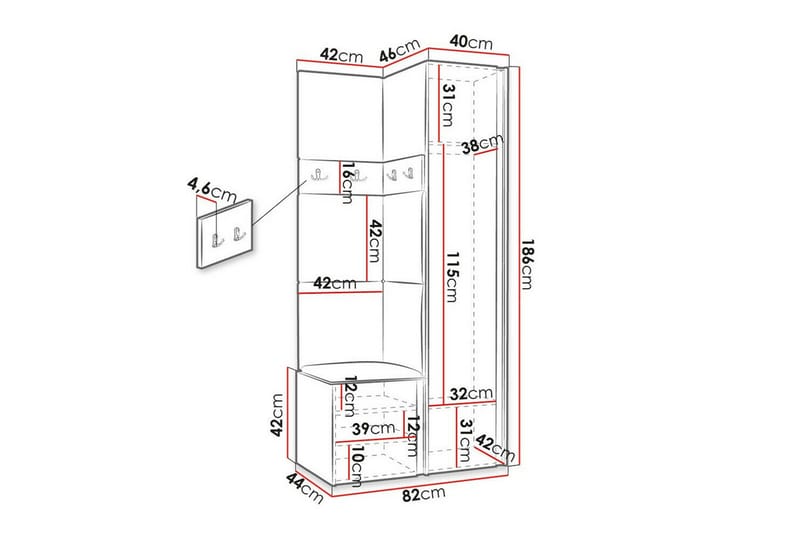 Dunvegan Highboard - Brun/Gul - Oppbevaring - Skap - Oppbevaringsskap