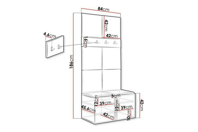 Dunvegan Highboard - Grafitt - Oppbevaring - Skap - Oppbevaringsskap