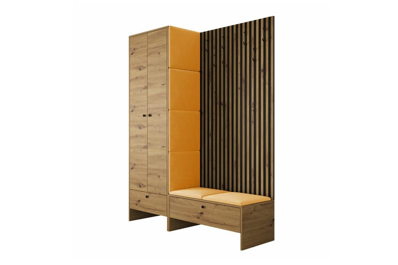 Dunvegan Highboard - Gul - Oppbevaring - Skap - Oppbevaringsskap