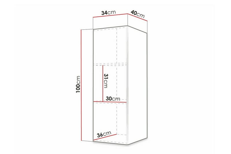 Dunvegan Highboard - Hvid - Oppbevaring - Skap - Oppbevaringsskap