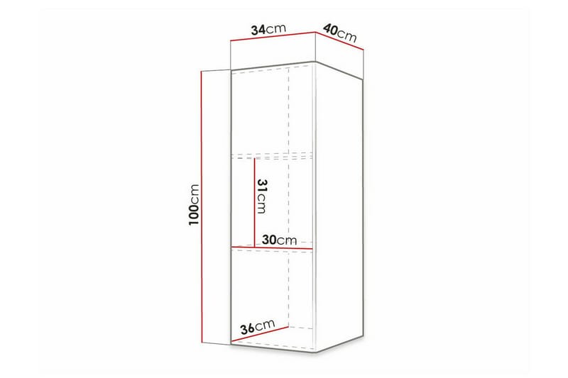 Dunvegan Highboard - Hvid - Oppbevaring - Skap - Oppbevaringsskap