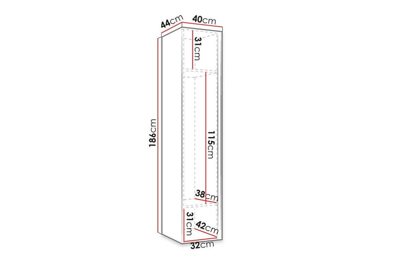 Dunvegan Highboard - Hvid - Oppbevaring - Skap - Oppbevaringsskap