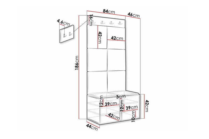 Dunvegan Highboard - Hvid - Oppbevaring - Skap - Oppbevaringsskap