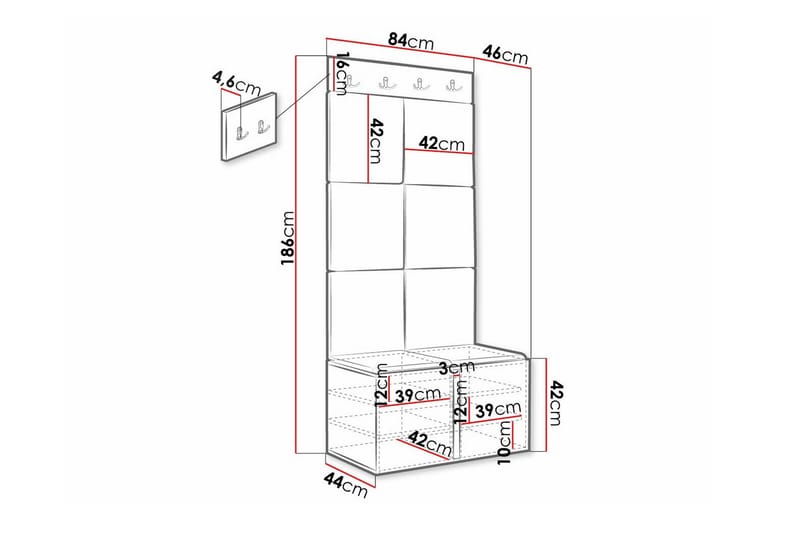 Dunvegan Highboard - Hvid - Oppbevaring - Skap - Oppbevaringsskap