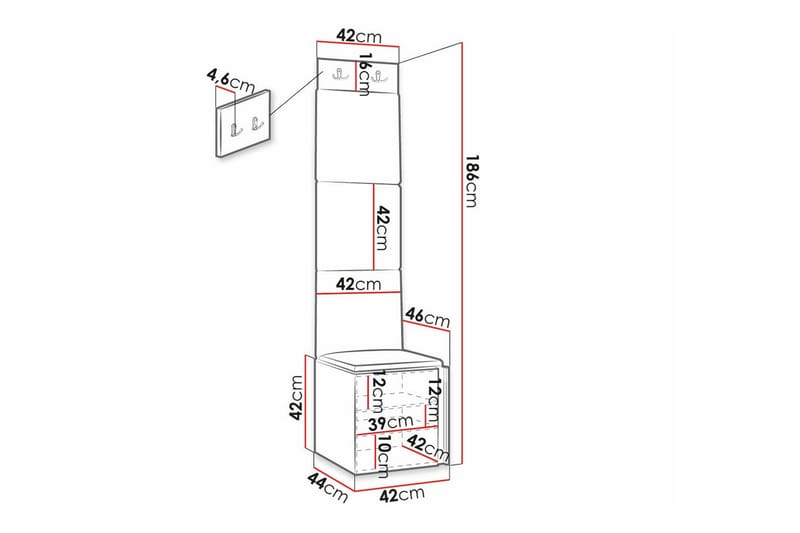 Dunvegan Highboard - Hvid - Oppbevaring - Skap - Oppbevaringsskap