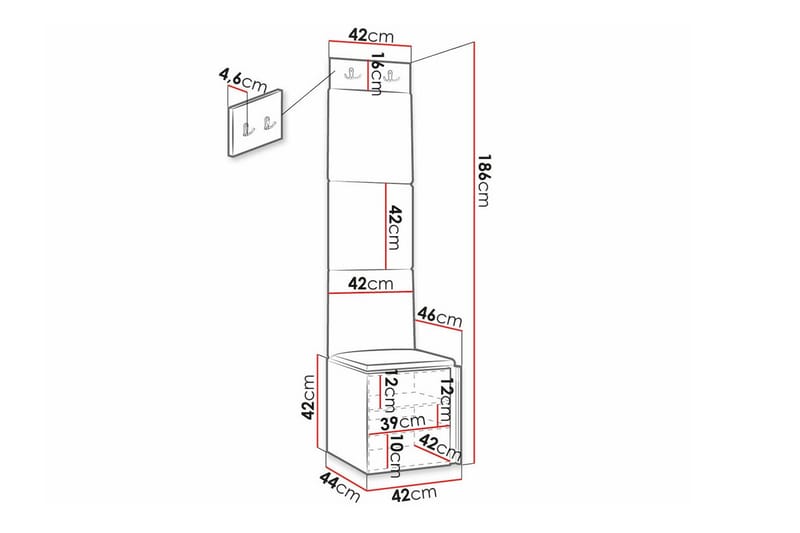 Dunvegan Highboard - Hvid - Oppbevaring - Skap - Oppbevaringsskap