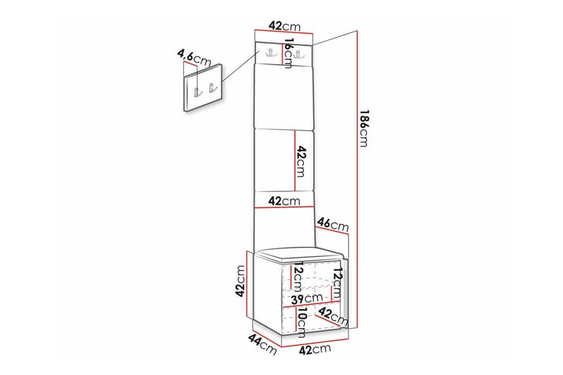 Dunvegan Highboard - Hvid - Oppbevaring - Skap - Oppbevaringsskap