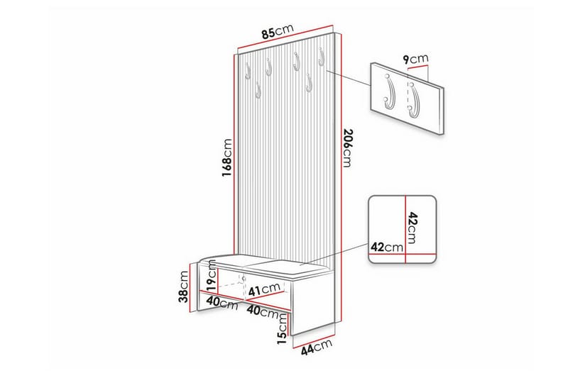 Dunvegan Highboard - Svart - Oppbevaring - Skap - Oppbevaringsskap