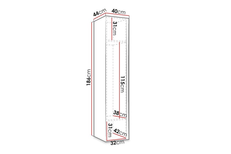 Dunvegan Highboard - Svart - Oppbevaring - Skap - Oppbevaringsskap