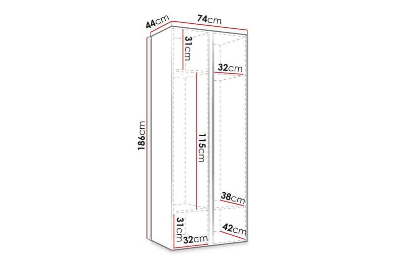 Dunvegan Highboard - Svart - Oppbevaring - Skap - Oppbevaringsskap