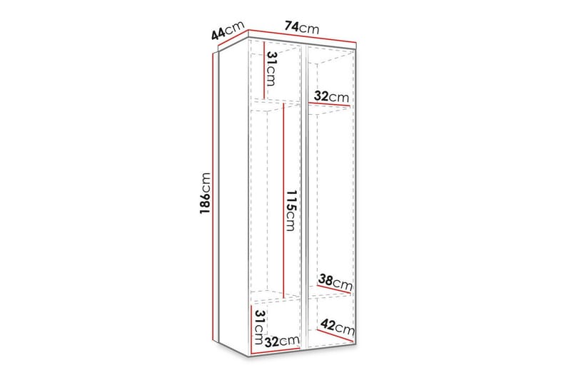 Dunvegan Highboard - Svart - Oppbevaring - Skap - Oppbevaringsskap