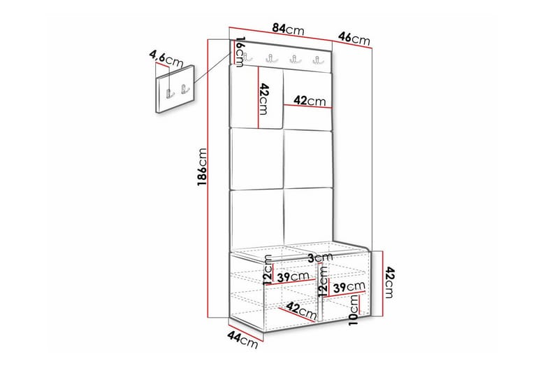 Dunvegan Highboard - Svart - Oppbevaring - Skap - Oppbevaringsskap