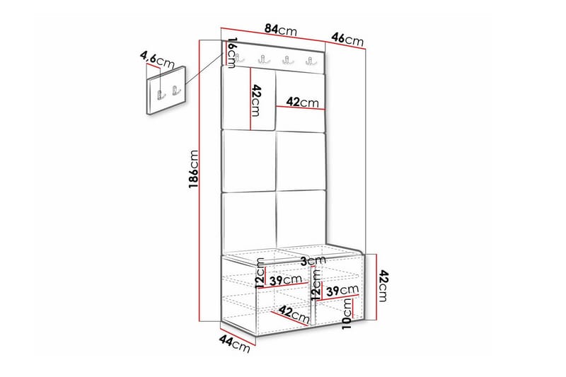 Dunvegan Highboard - Svart - Oppbevaring - Skap - Oppbevaringsskap