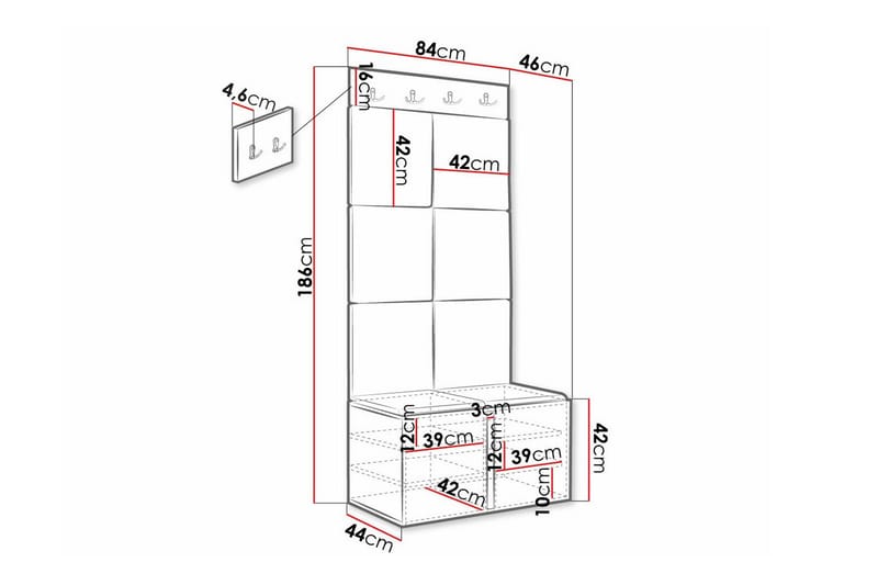 Dunvegan Highboard - Svart - Oppbevaring - Skap - Oppbevaringsskap