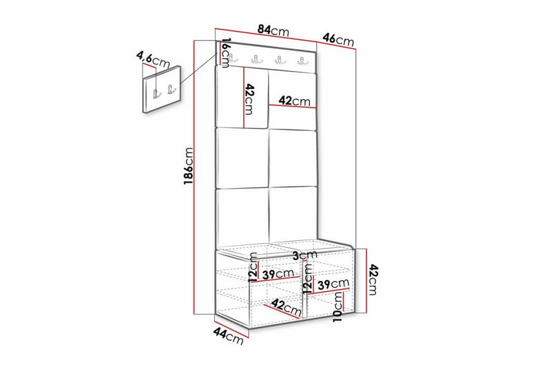 Dunvegan Highboard - Svart - Oppbevaring - Skap - Oppbevaringsskap