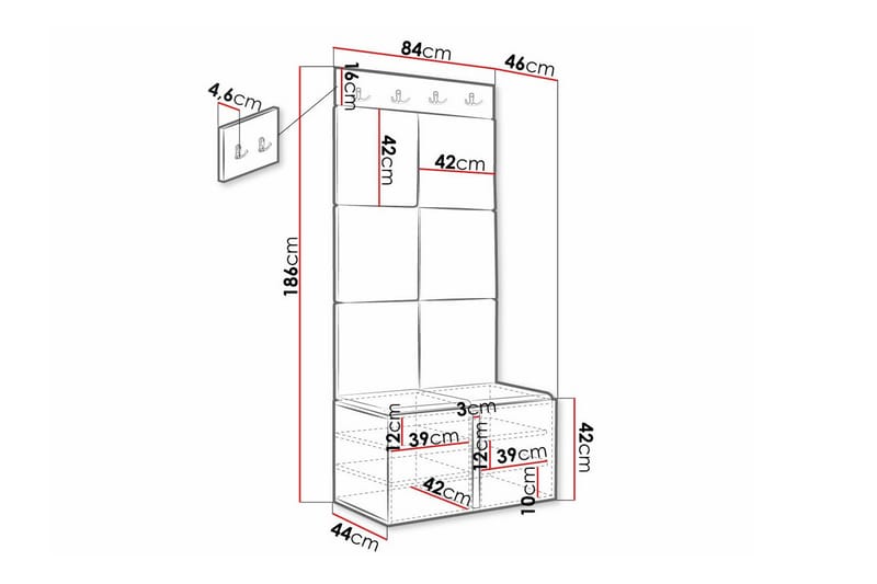 Dunvegan Highboard - Svart - Oppbevaring - Skap - Oppbevaringsskap