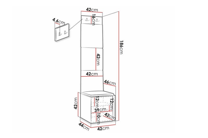 Dunvegan Highboard - Svart - Oppbevaring - Skap - Oppbevaringsskap