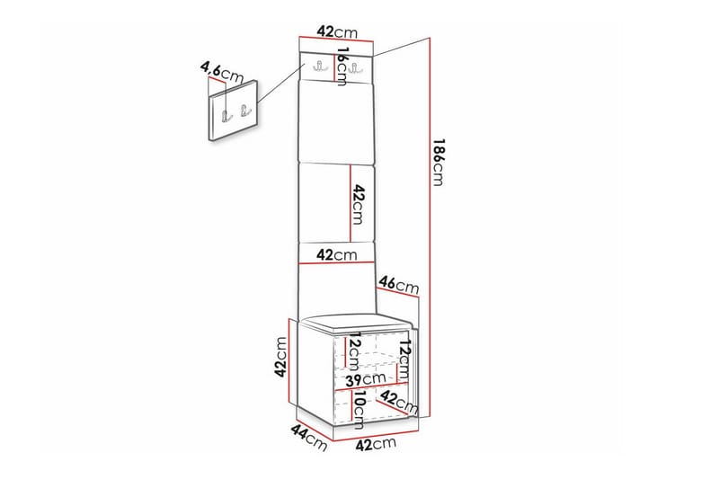 Dunvegan Highboard - Svart - Oppbevaring - Skap - Oppbevaringsskap