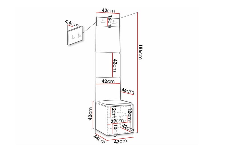 Dunvegan Highboard - Svart - Oppbevaring - Skap - Oppbevaringsskap