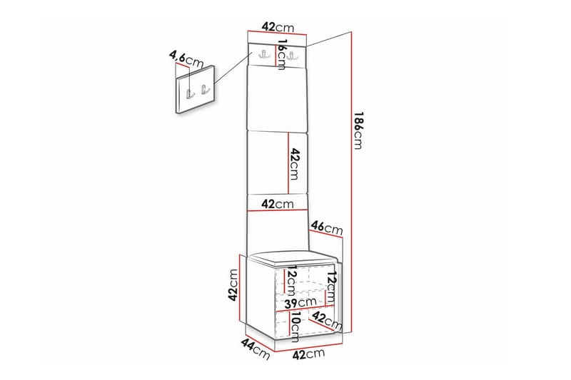 Dunvegan Highboard - Svart - Oppbevaring - Skap - Oppbevaringsskap