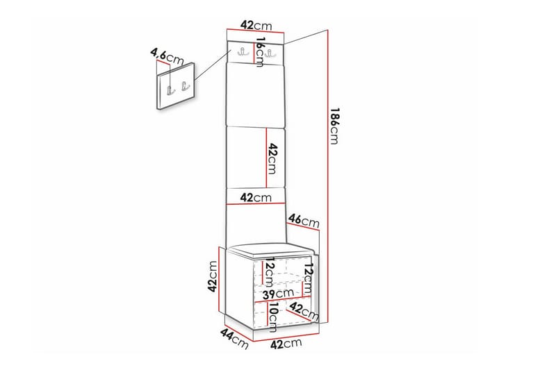 Dunvegan Highboard - Svart - Oppbevaring - Skap - Oppbevaringsskap