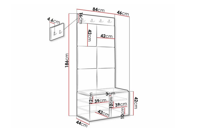 Dunvegan Highboard - Svart - Oppbevaring - Skap - Oppbevaringsskap