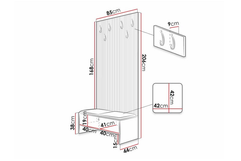 Dunvegan Highboard - Svart - Oppbevaring - Skap - Oppbevaringsskap