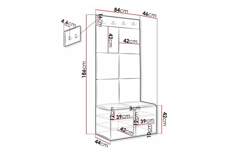 Dunvegan Highboard - Svart - Oppbevaring - Skap - Oppbevaringsskap