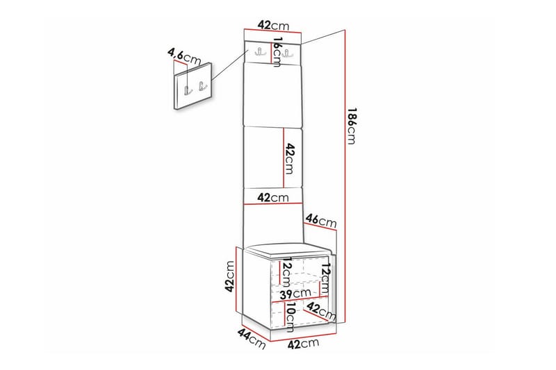 Dunvegan Highboard - Svart - Oppbevaring - Skap - Oppbevaringsskap