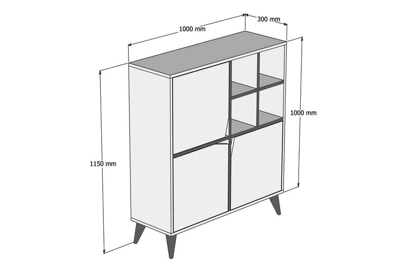 Hovdane Klesskap 100 cm - Brun - Oppbevaring - Skap - Oppbevaringsskap