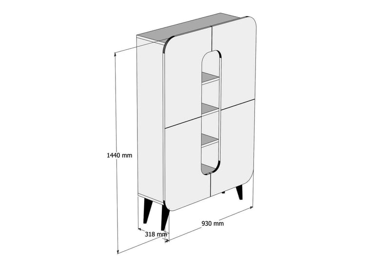 Hovdane Klesskap 108 cm - Brun - Oppbevaring - Skap - Oppbevaringsskap