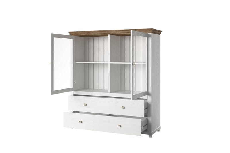 Ivreri Highboard 42x126 cm - Hvt/Natur - Oppbevaring - Skap - Oppbevaringsskap