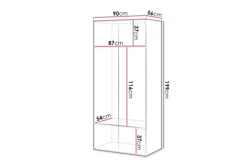 Juniskär Highboard - Hvid - Oppbevaring - Skap - Oppbevaringsskap