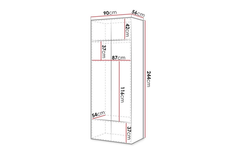 Juniskär Highboard - Hvid - Oppbevaring - Skap - Oppbevaringsskap