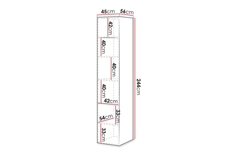 Juniskär Highboard - Hvid - Oppbevaring - Skap - Oppbevaringsskap