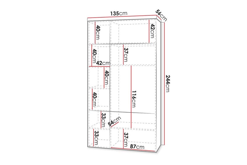 Juniskär Highboard - Hvid - Oppbevaring - Skap - Oppbevaringsskap