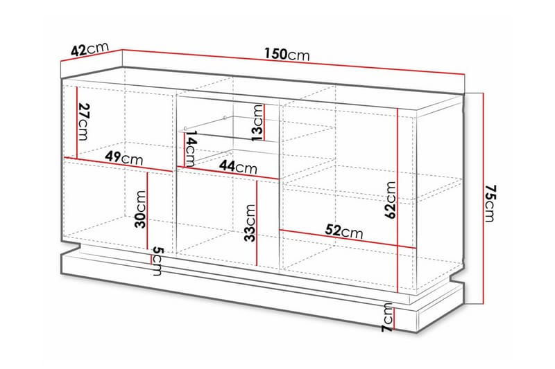 Juniskär Highboard - Svart - Oppbevaring - Skap - Oppbevaringsskap