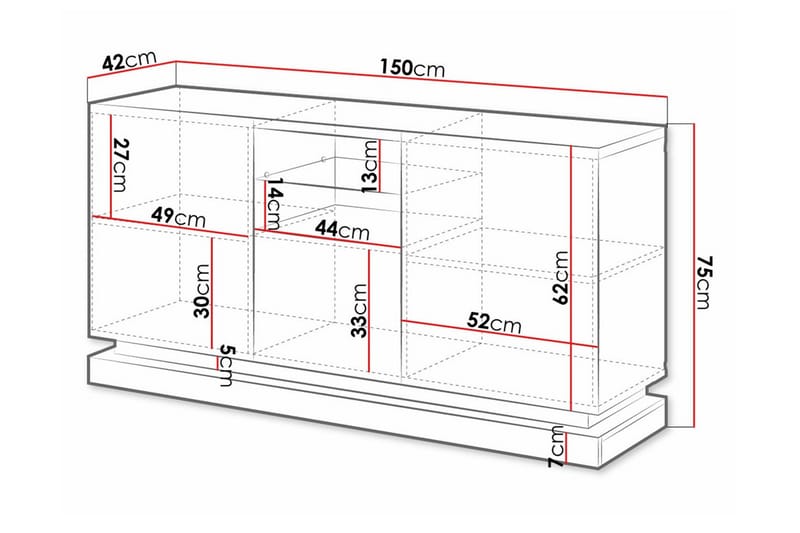 Juniskär Highboard - Svart - Oppbevaring - Skap - Oppbevaringsskap