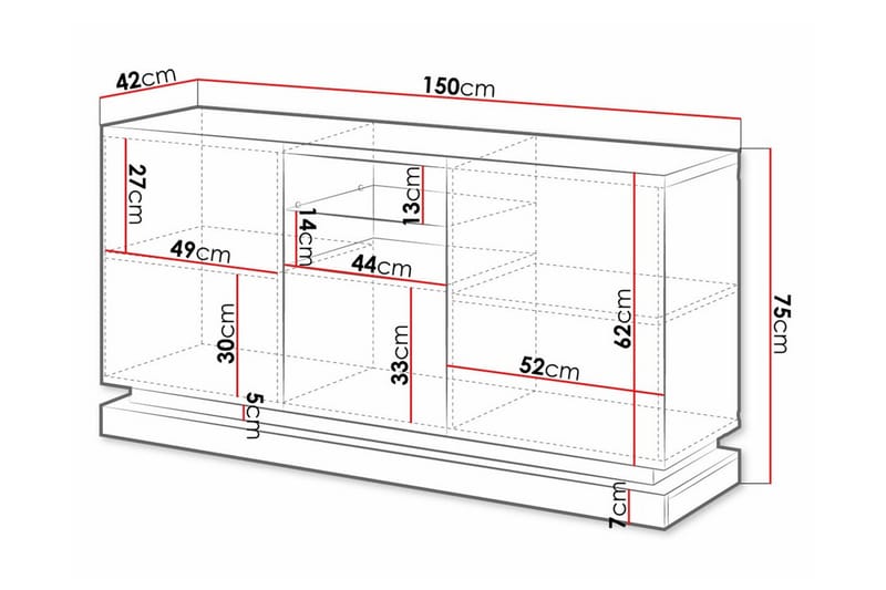 Juniskär Highboard - Svart - Oppbevaring - Skap - Oppbevaringsskap