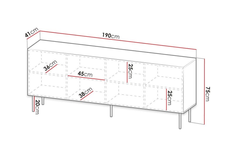 Juniskär Highboard - Svart - Oppbevaring - Skap - Oppbevaringsskap