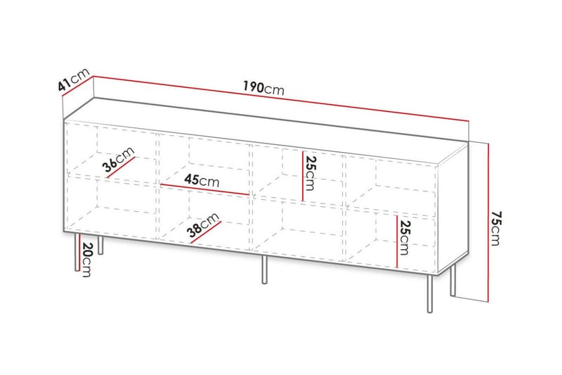 Juniskär Highboard - Svart - Oppbevaring - Skap - Oppbevaringsskap