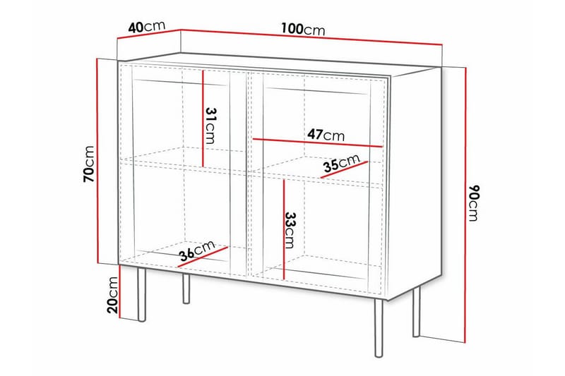 Juniskär Highboard - Svart - Oppbevaring - Skap - Oppbevaringsskap